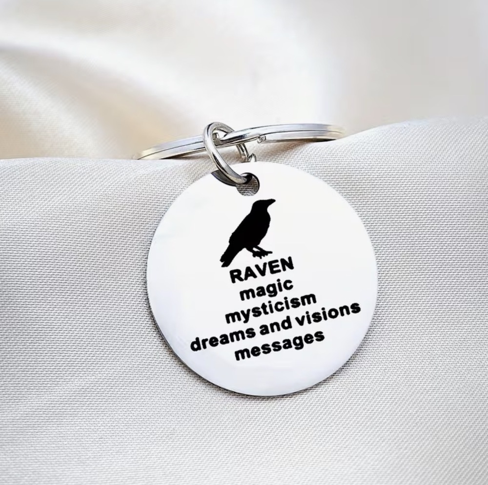 3/$25 Raven, Magic, Mysticism, Dreams And Visions Stainless Steel Keychain NEW